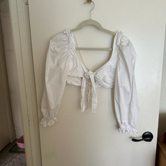 Allina Liu crop tie top - Picture 1 of 4